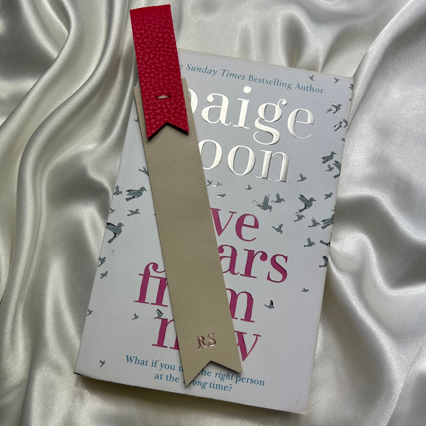 Personalised Vegan Leather Loop Bookmark