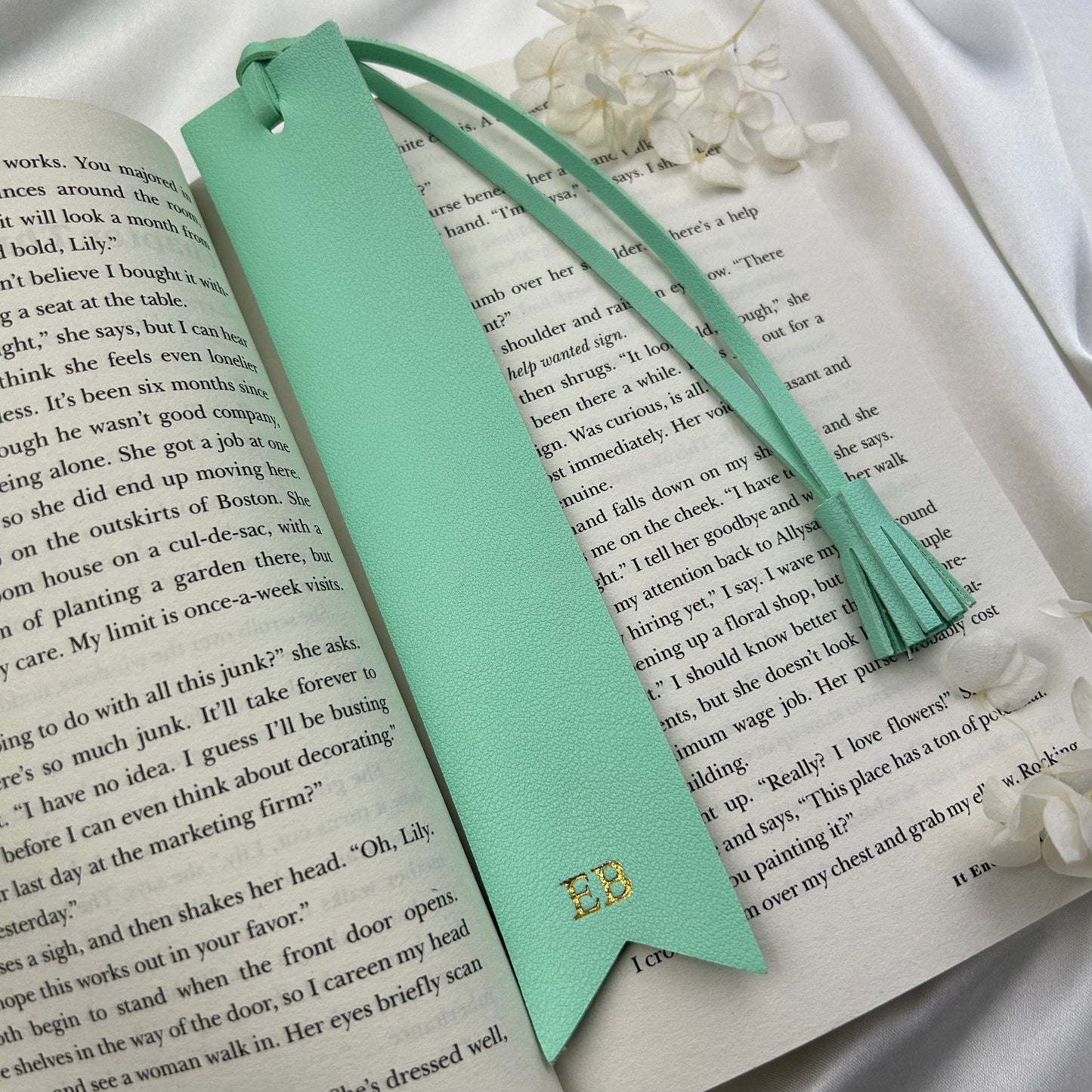 Personalised Vegan Leather Tassel Bookmark