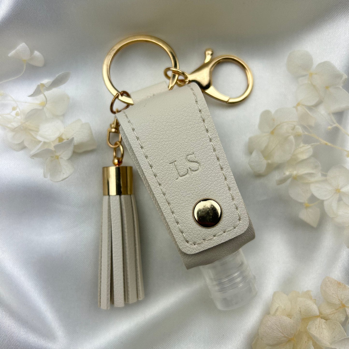 Personalised Hand Sanitiser Holder with Bottle Keychain