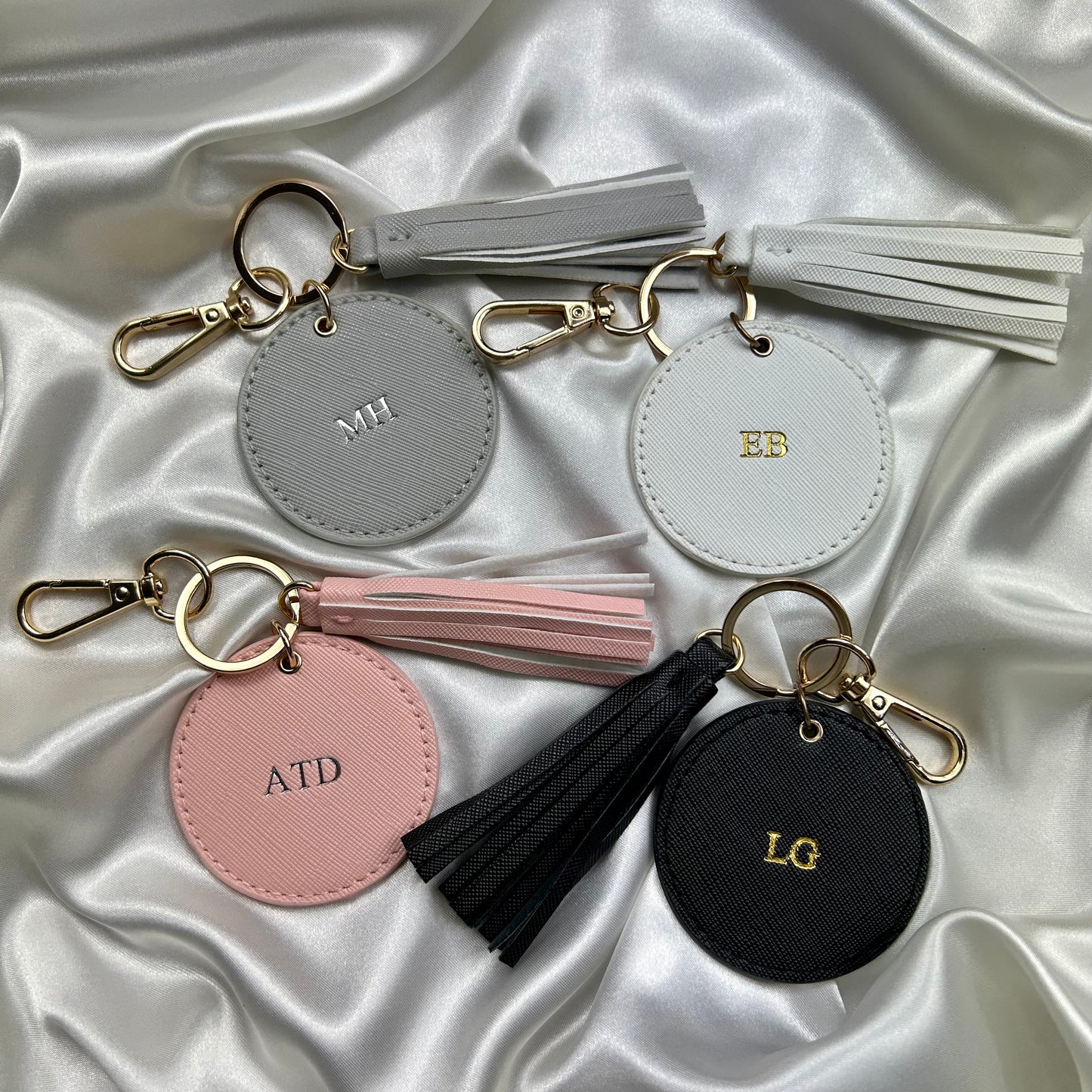 Personalised Round Tassel Keychain