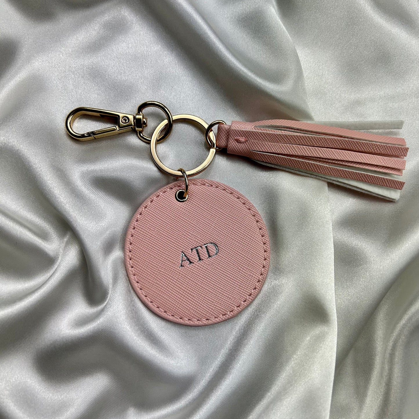 Personalised Round Tassel Keychain