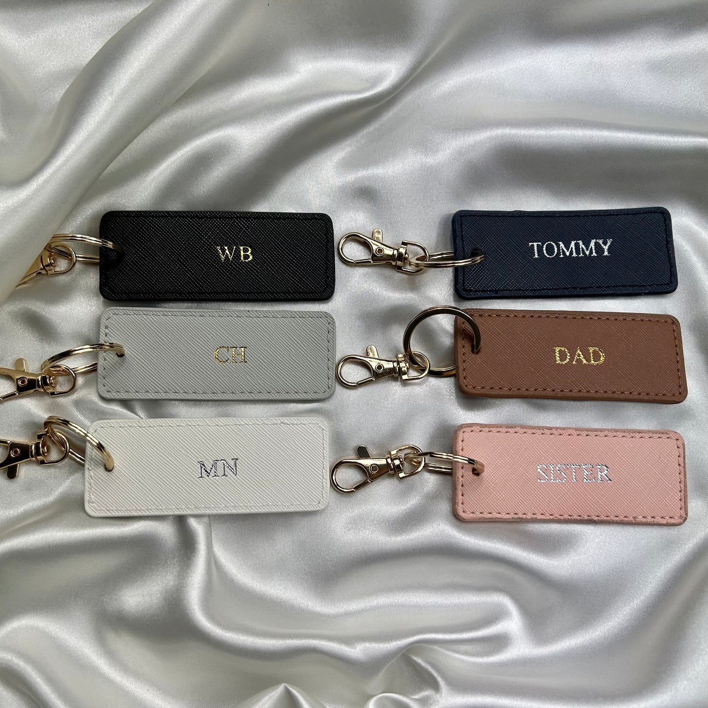 Personalised Rectangle Luggage Tag Keychain