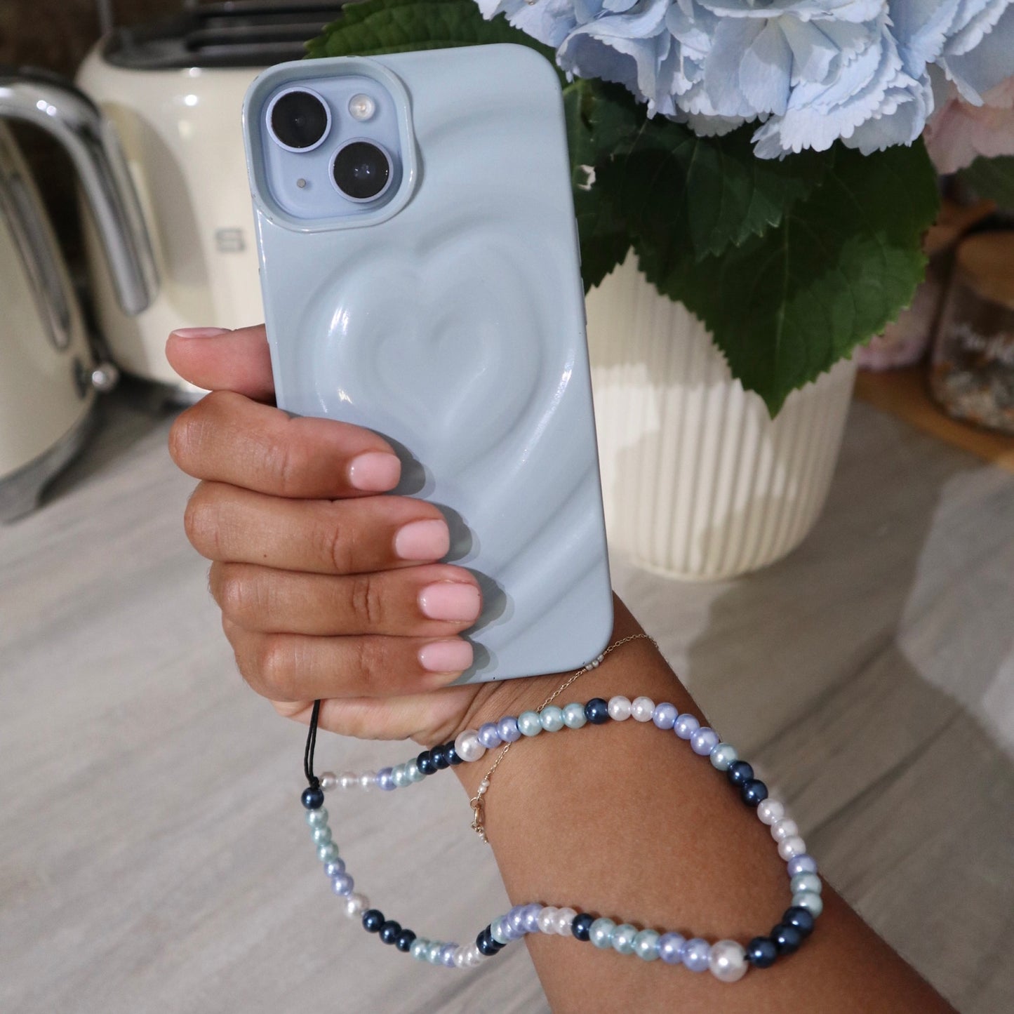 Pearl Beaded Phone Charm