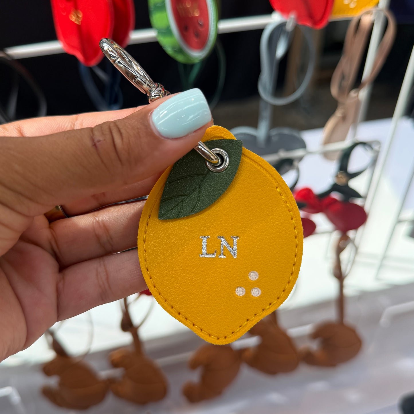 Personalised Lemon Bag Charm - AirTag Holder