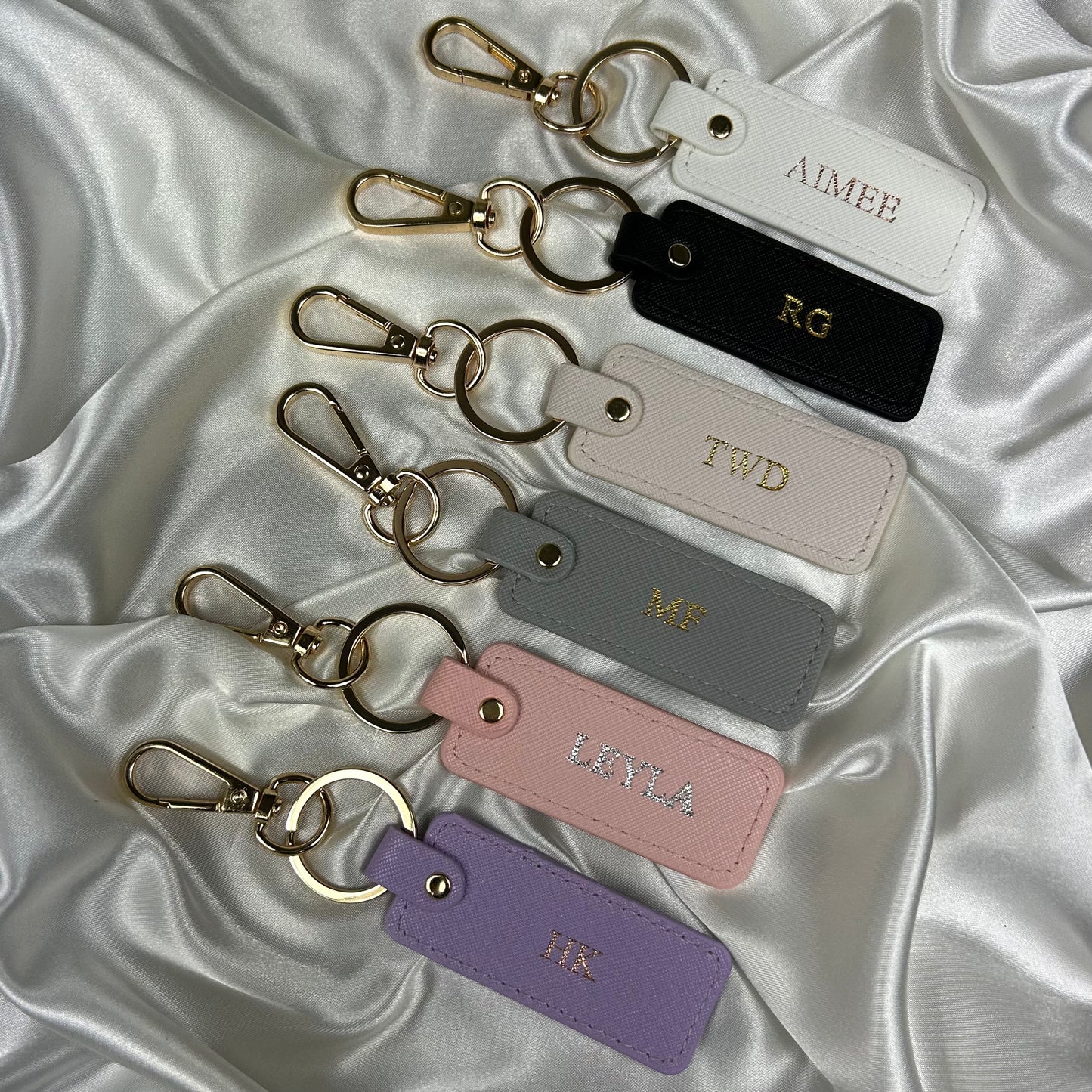 Personalised Vegan Leather Keychain