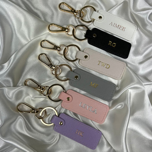 Personalised Vegan Leather Keychain