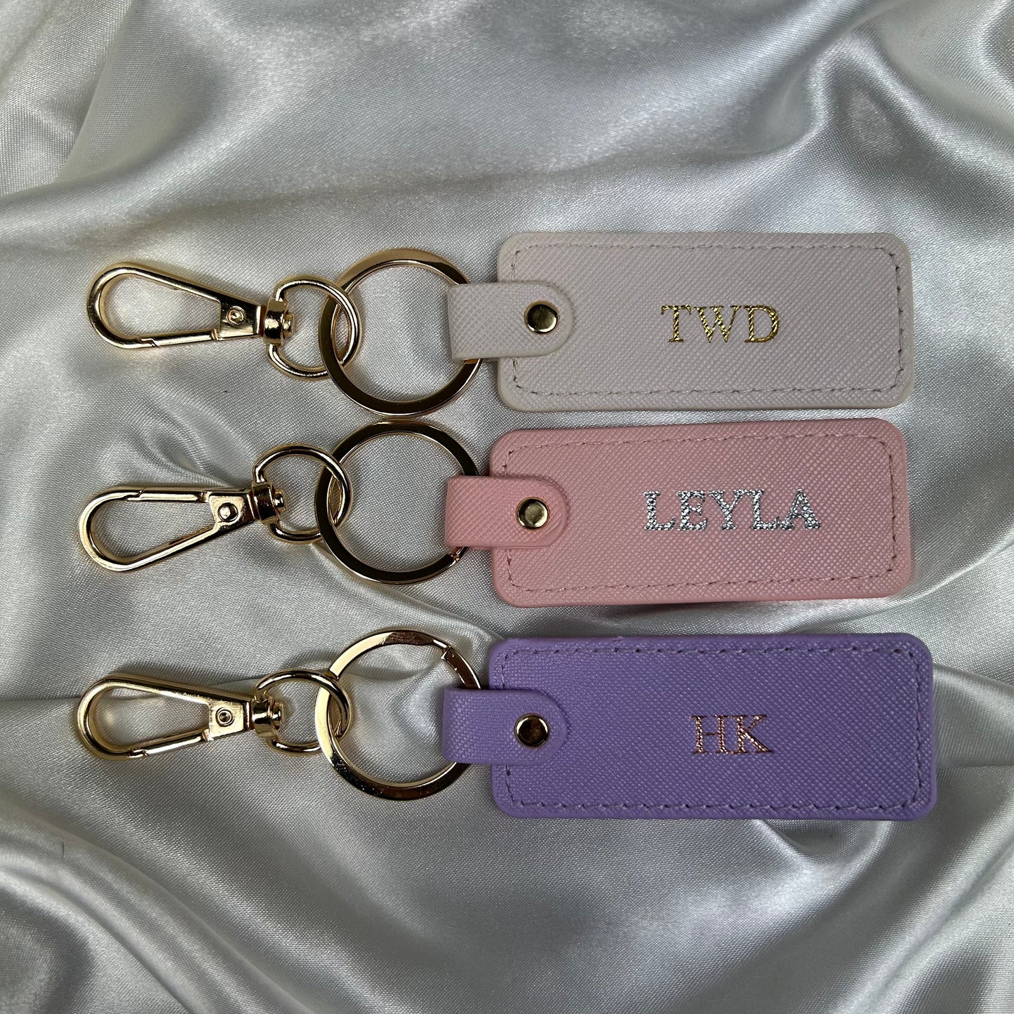 Personalised Vegan Leather Keychain