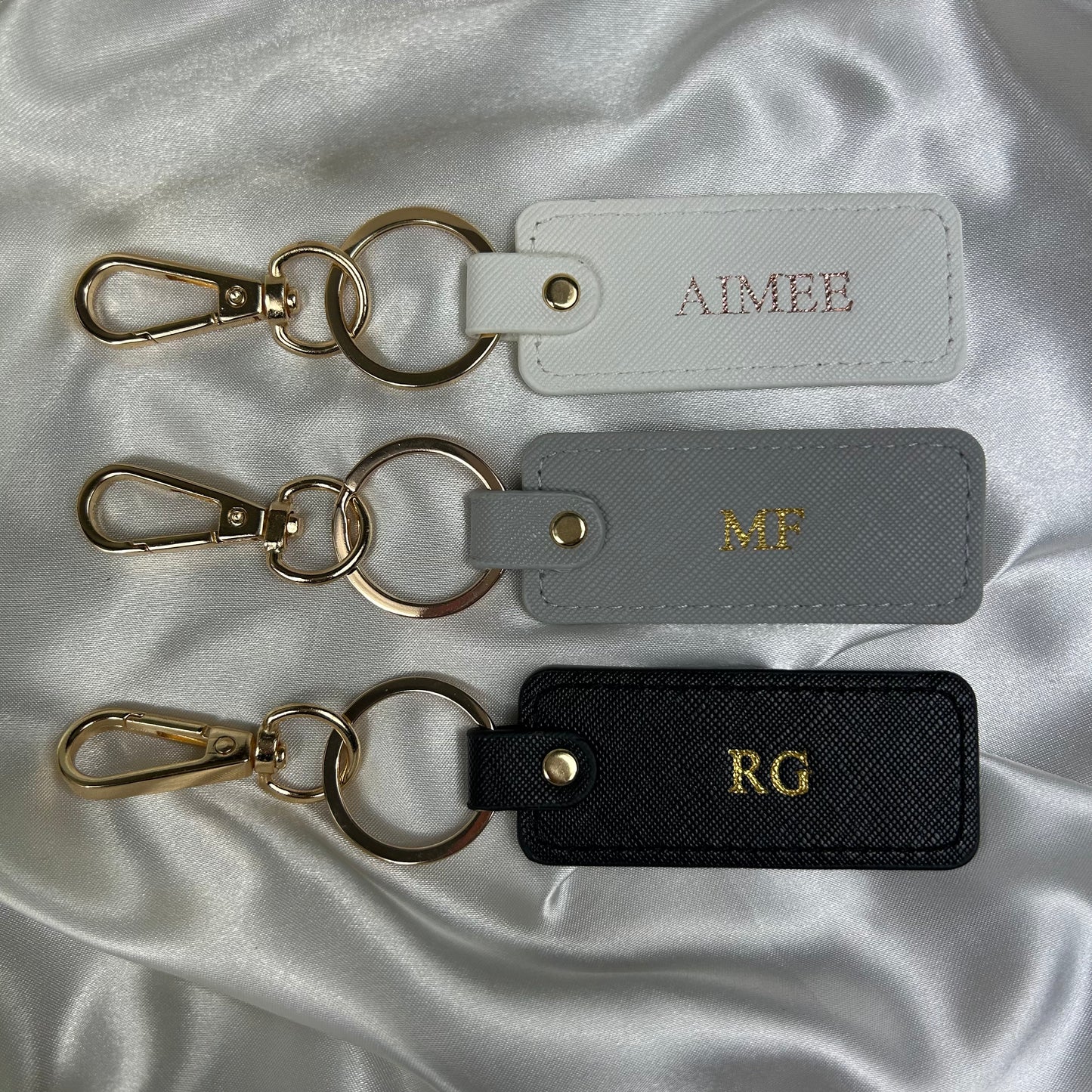 Personalised Vegan Leather Keychain