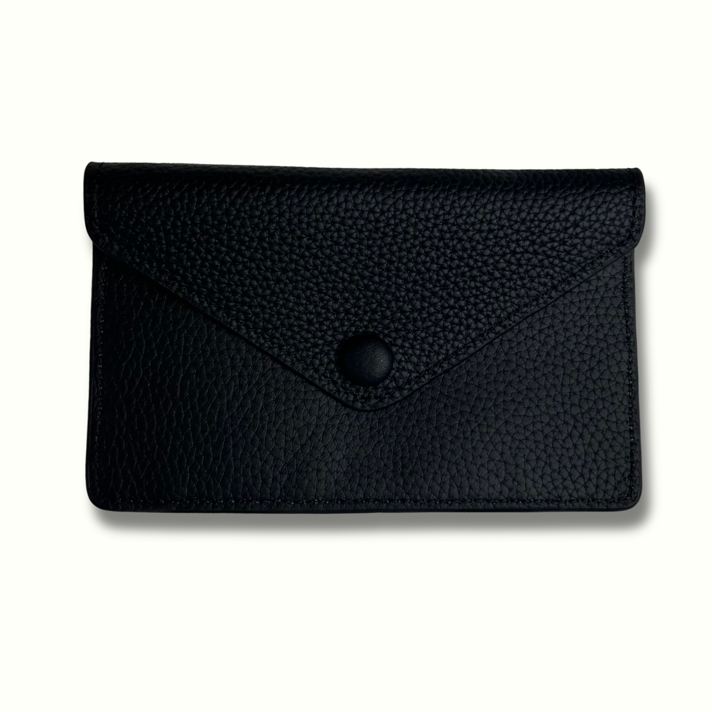 Personalised Leather Card Holder Purse with Envelope Flap