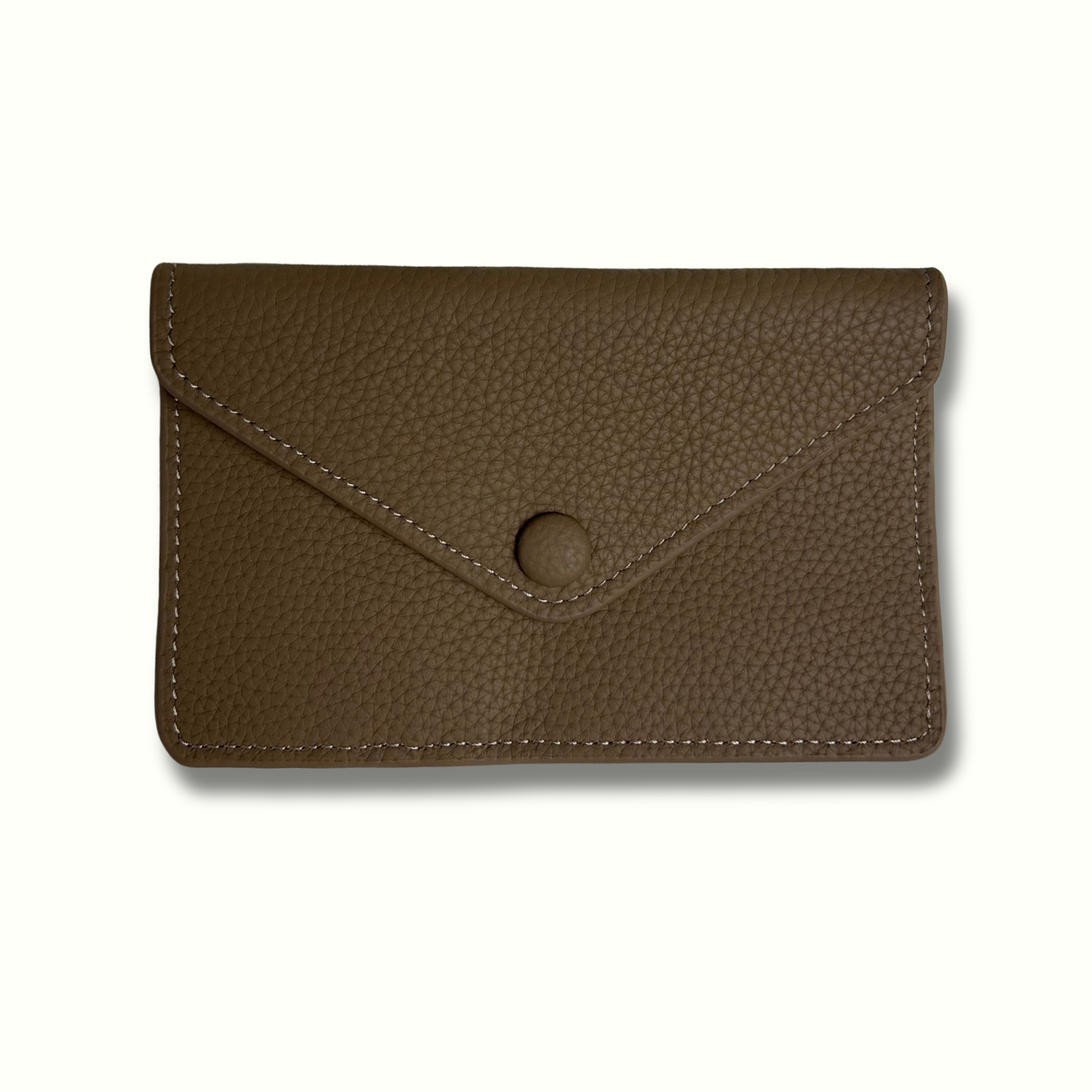 Personalised Leather Card Holder Purse with Envelope Flap