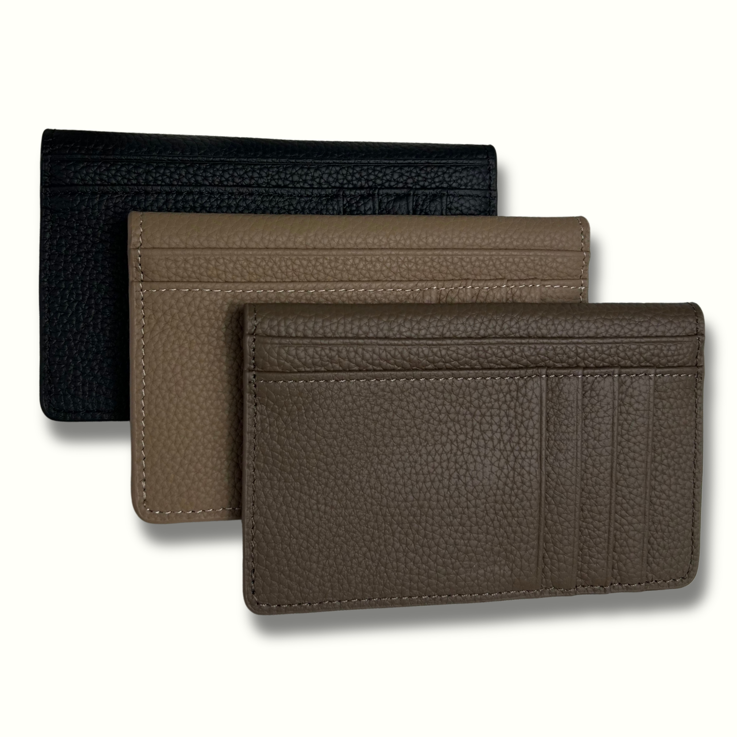 Personalised Leather Card Holder Purse with Envelope Flap