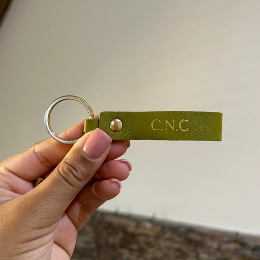 Loop Keychain - Olive Green/ Gold - C.N.C
