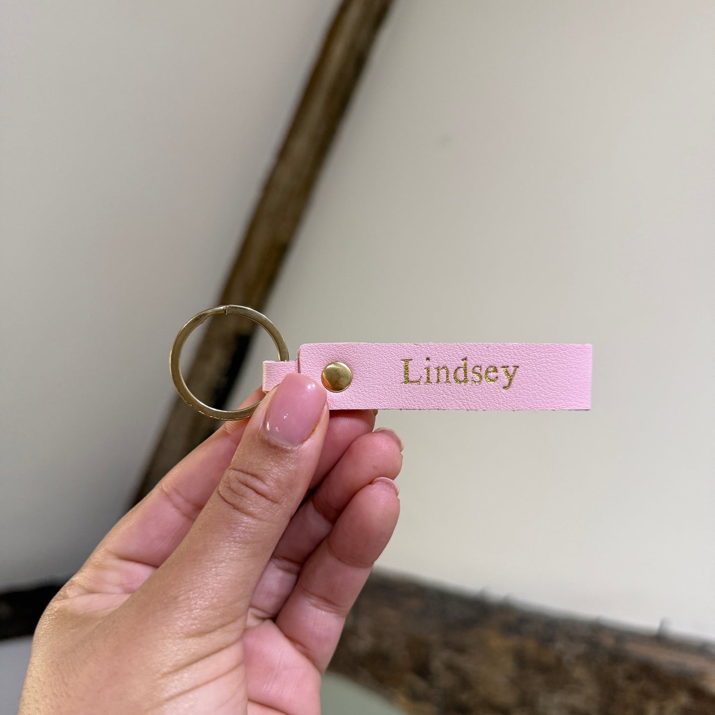 Loop Keychain - Light Pink/ Gold - Lindsey