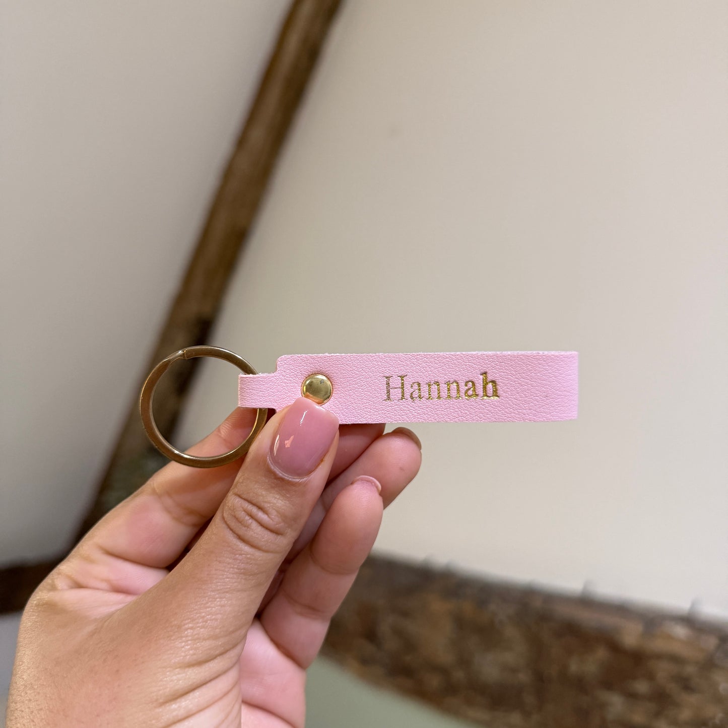 Loop Keychain - Light Pink/ Gold - Hannah