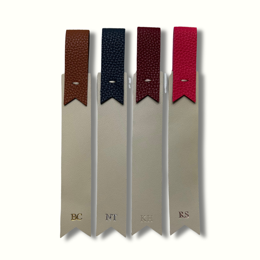 Personalised Vegan Leather Loop Bookmark