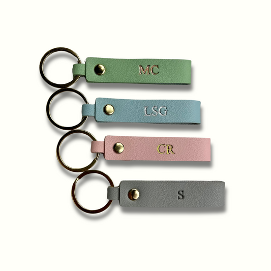 Personalised Vegan Leather Loop Keychain
