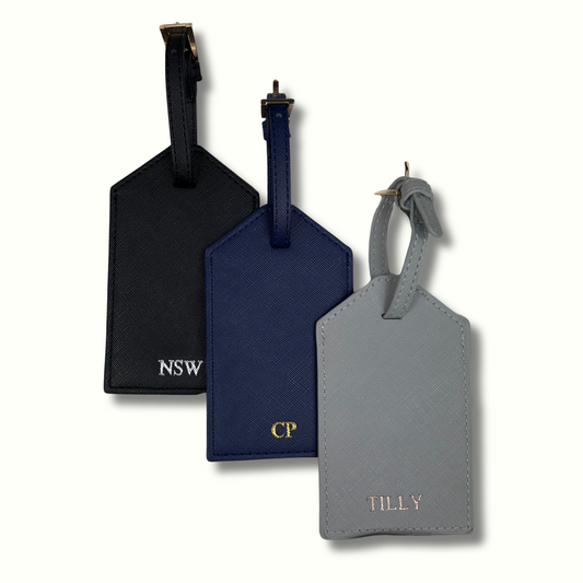 Personalised Vegan Leather Luggage Tag