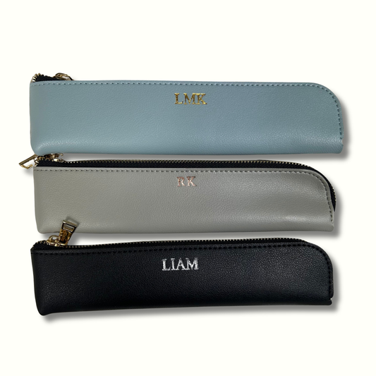Personalised Vegan Leather Pencil Case