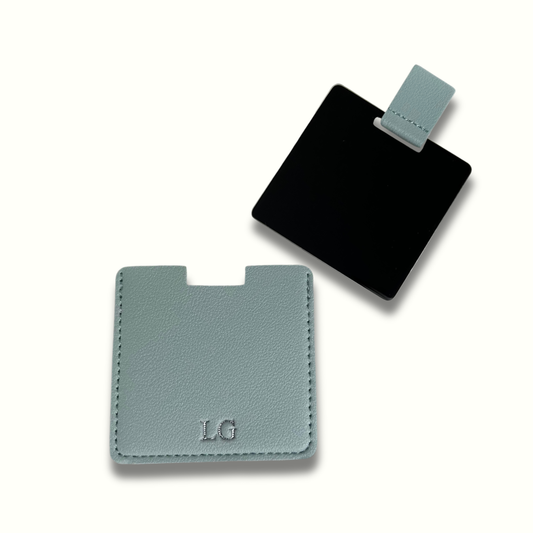 Personalised Vegan Leather Compact Mirror