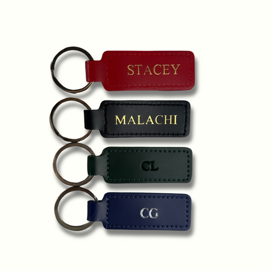 Personalised Vegan Leather Keychain