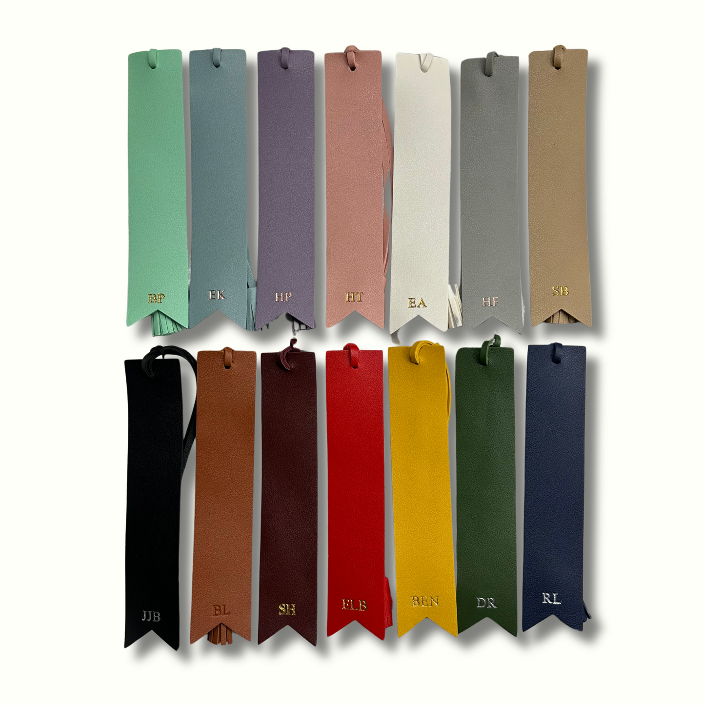 Personalised Vegan Leather Tassel Bookmark