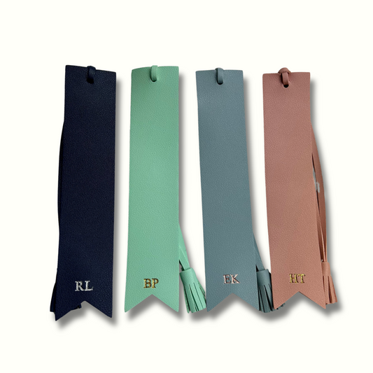 Personalised Vegan Leather Tassel Bookmark