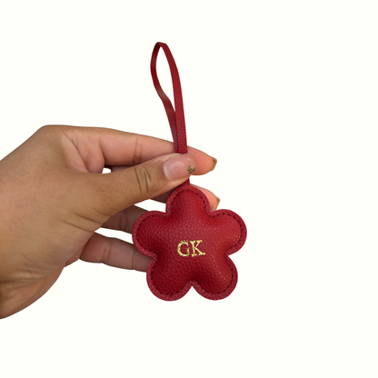 Personalised Flower Bag Charm