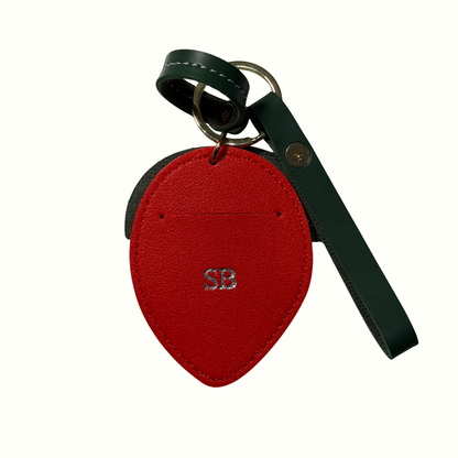 Personalised Strawberry Bag Charm Keyring