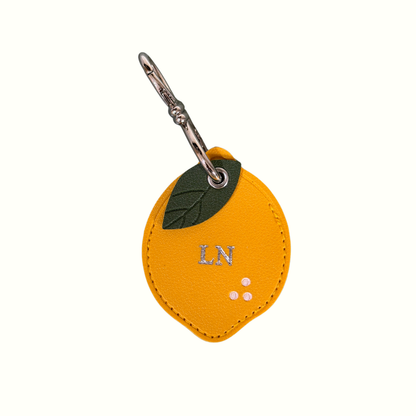 Personalised Lemon Bag Charm - AirTag Holder