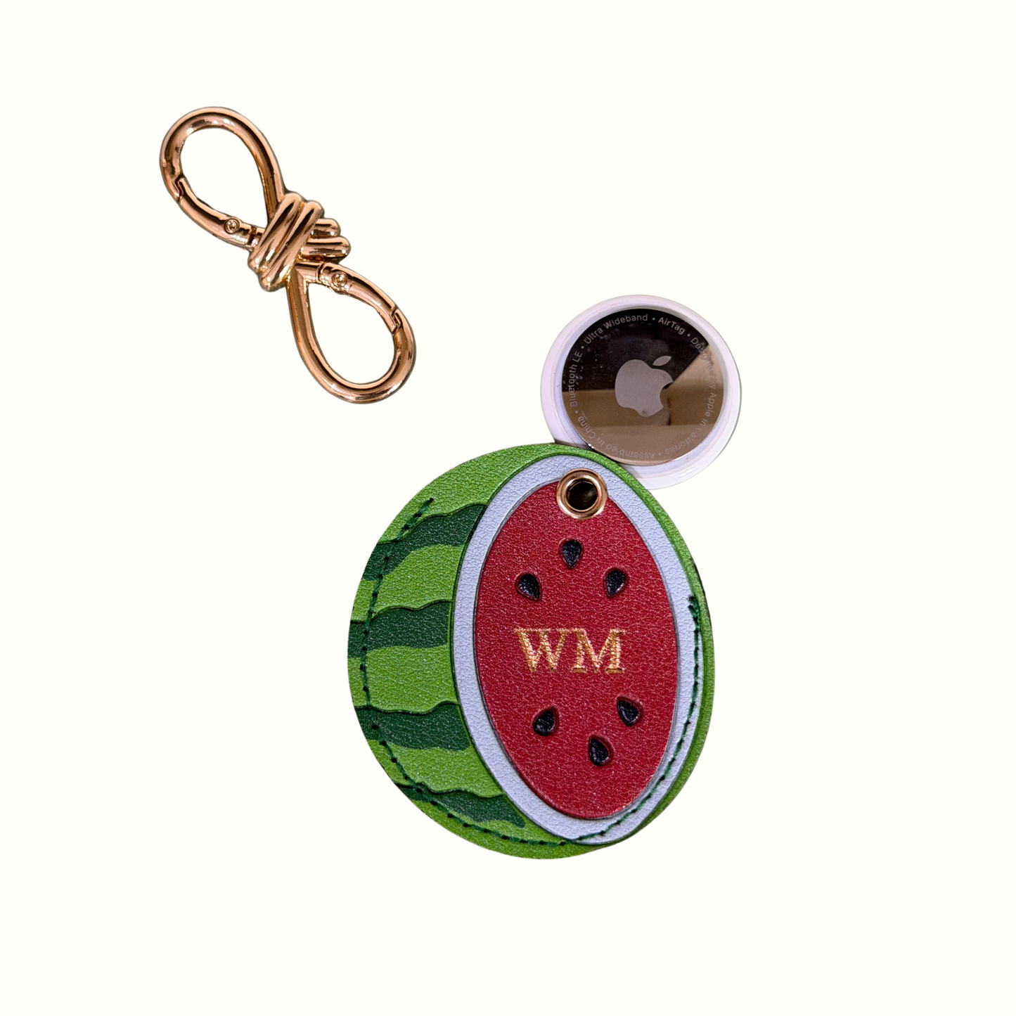 Personalised Watermelon Bag Charm - AirTag Holder