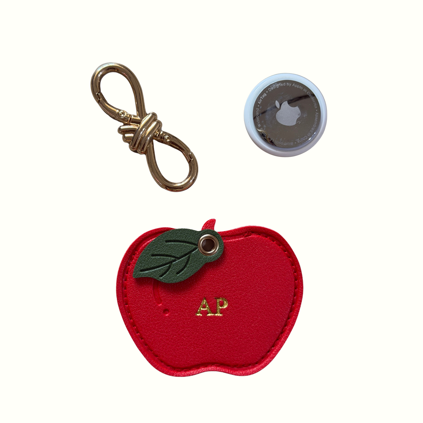 Personalised Apple Bag Charm - AirTag Holder