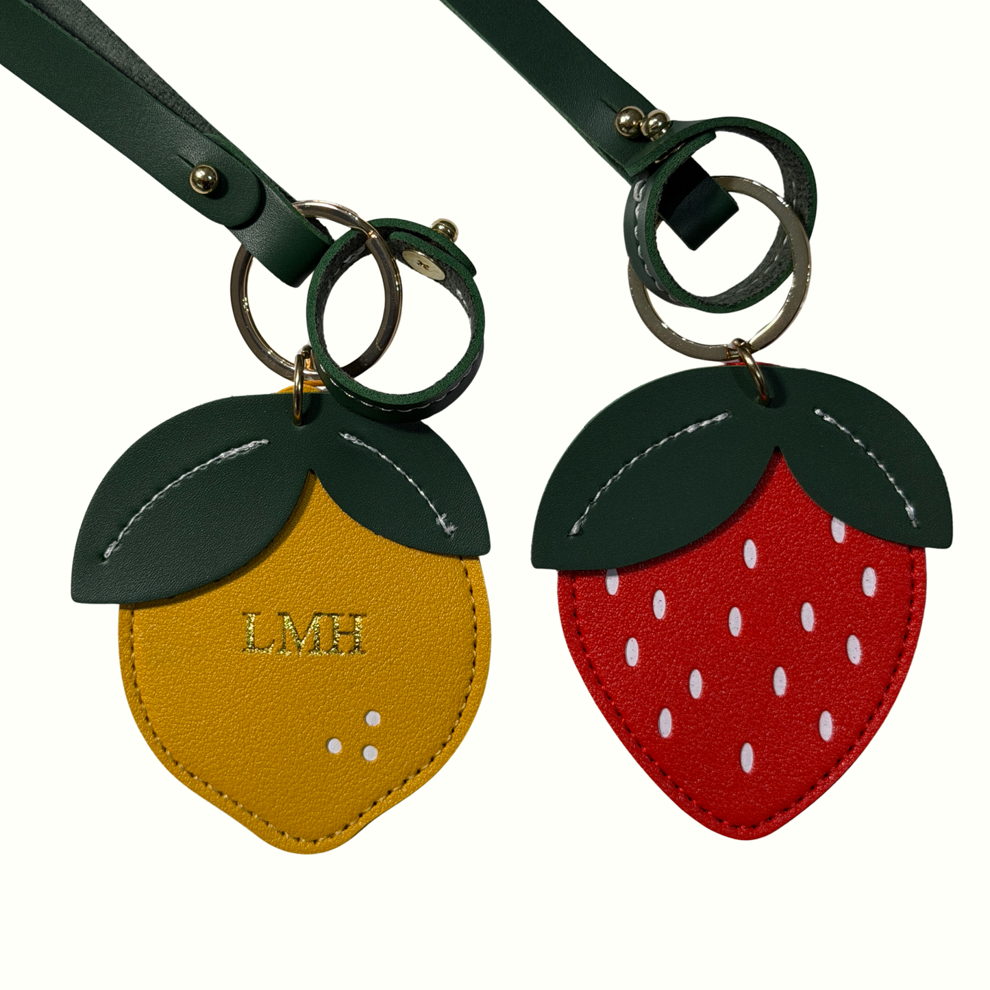 Personalised Lemon Bag Charm Keyring