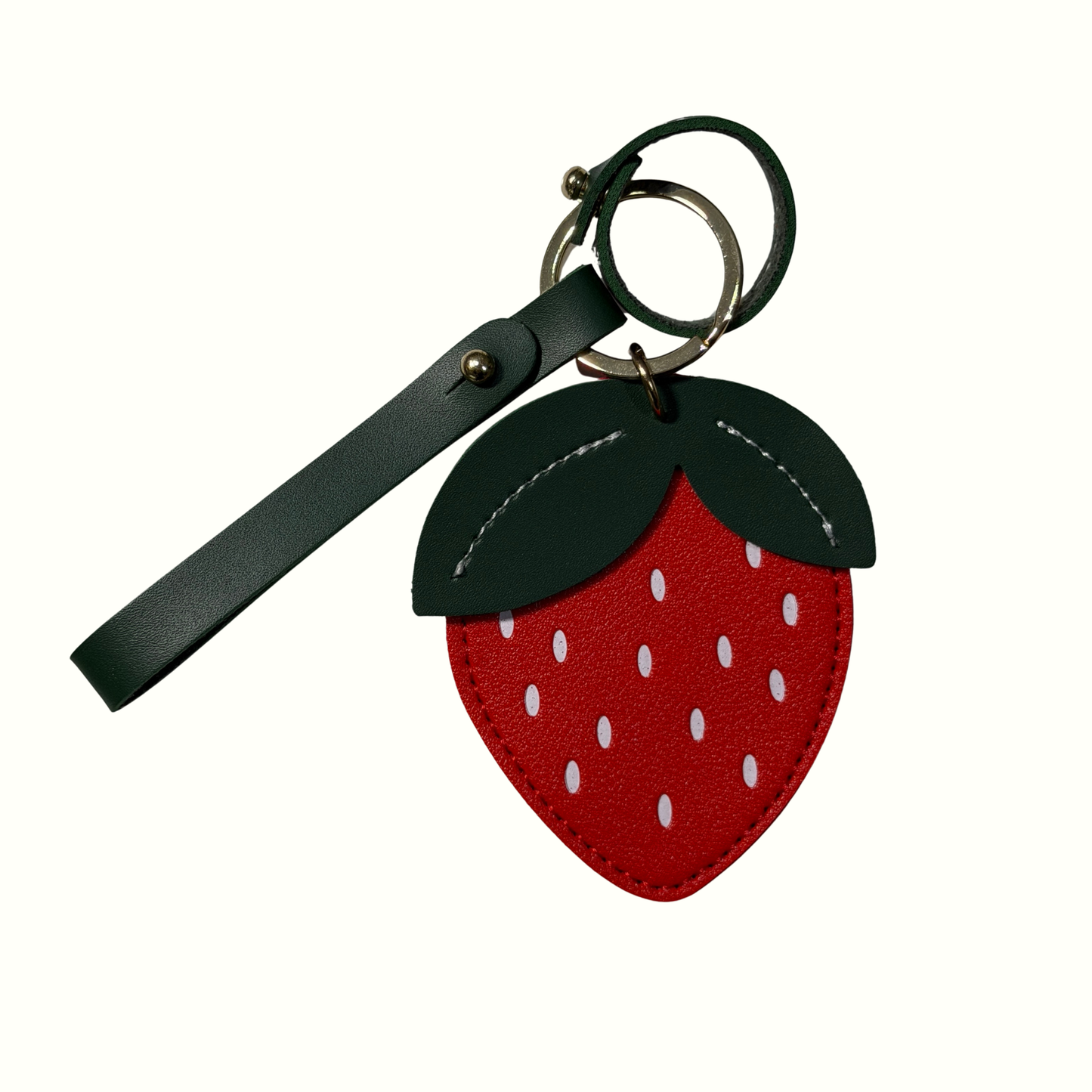Personalised Strawberry Bag Charm Keyring