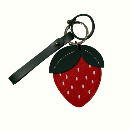 Personalised Strawberry Bag Charm Keyring