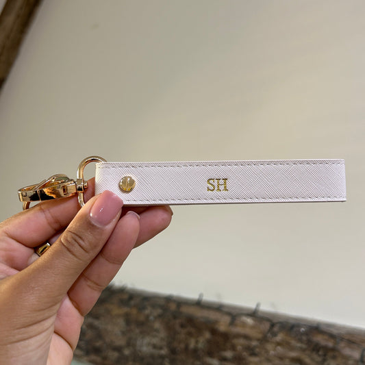 Wristlet Keychain - Oyster/ Gold - SH