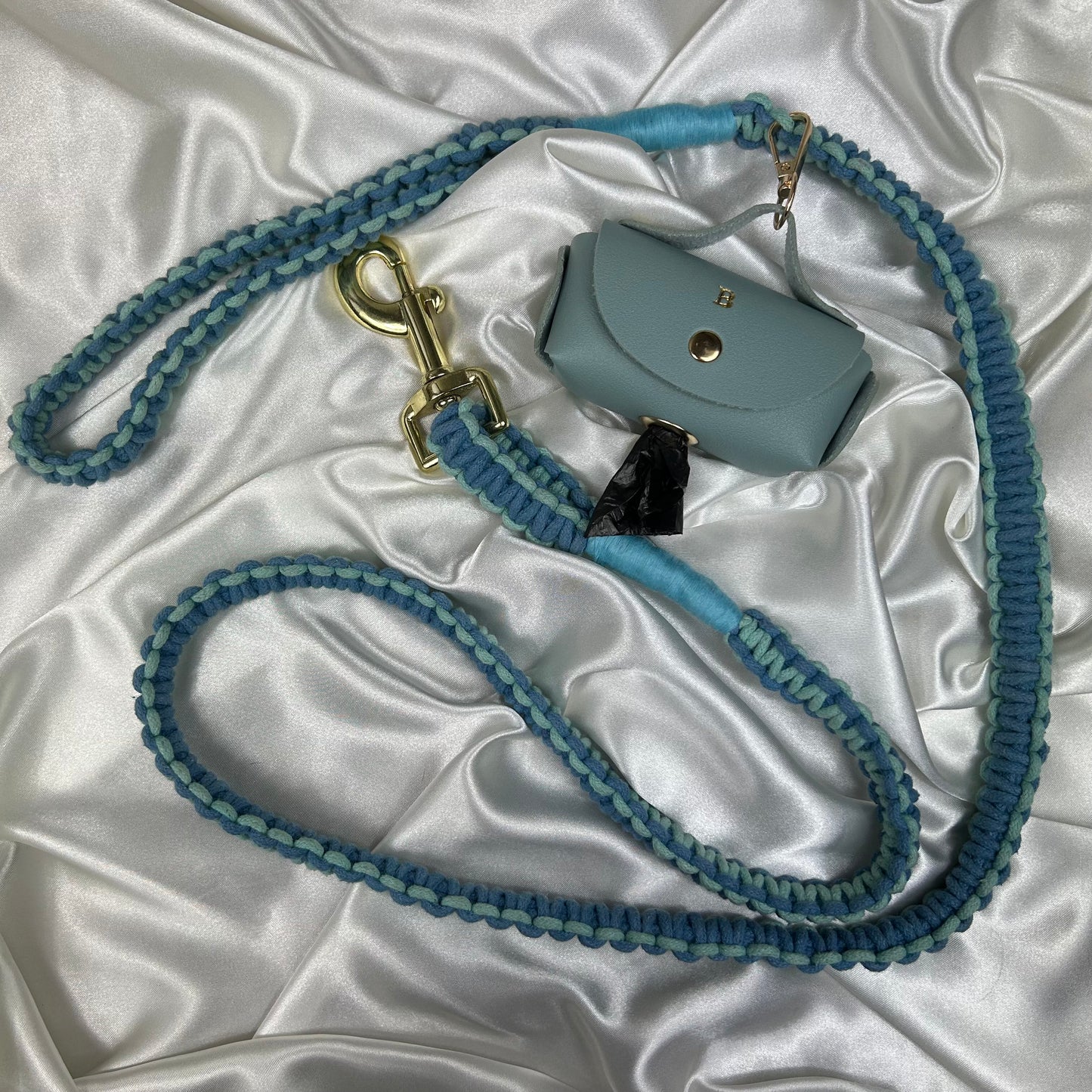 Personalised Vegan Leather Dog Poo Bag Holder