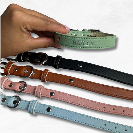 Personalised Vegan Leather Pet Collar