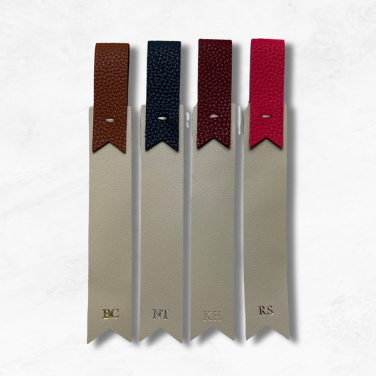 Personalised Vegan Leather Loop Bookmark