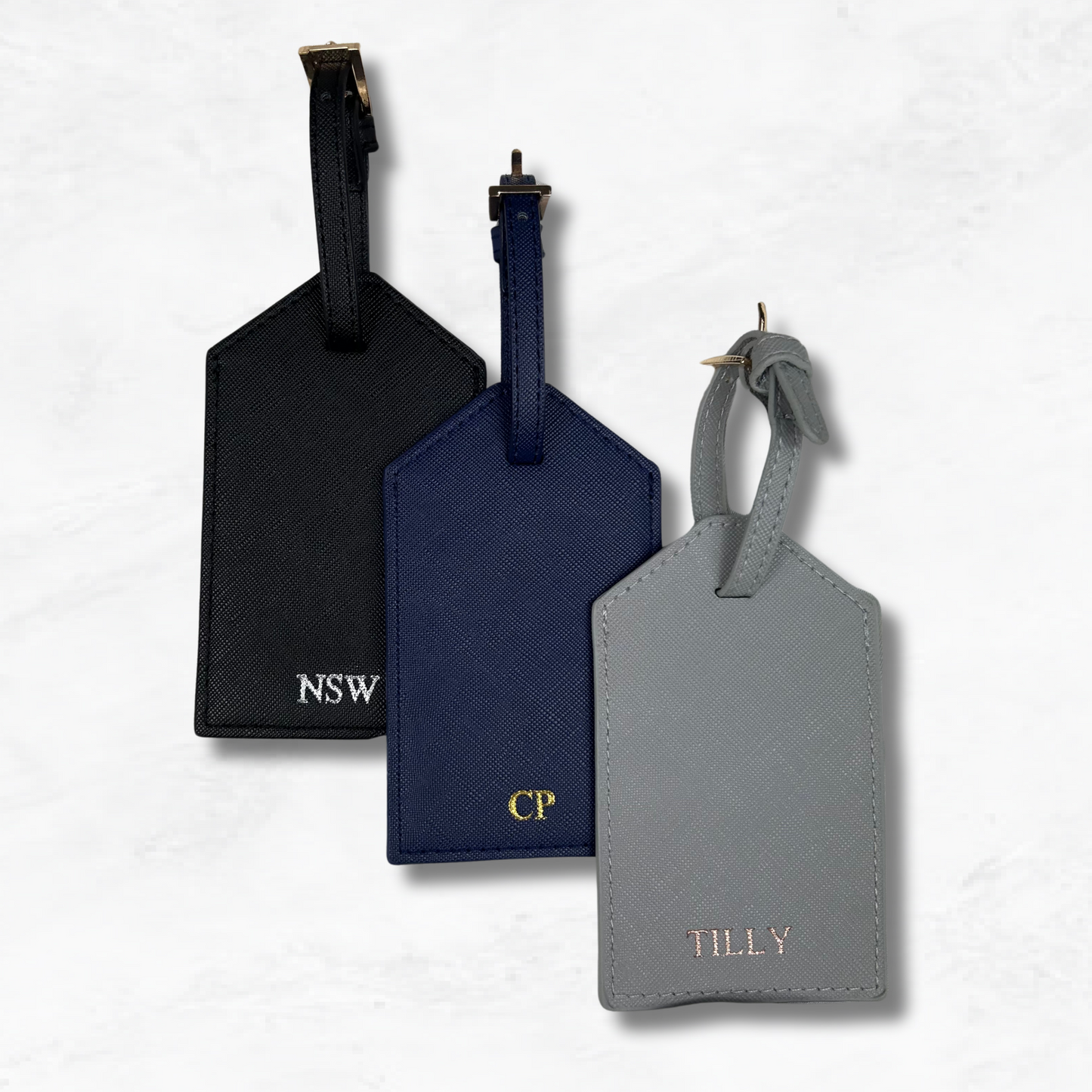 Personalised Vegan Leather Luggage Tag