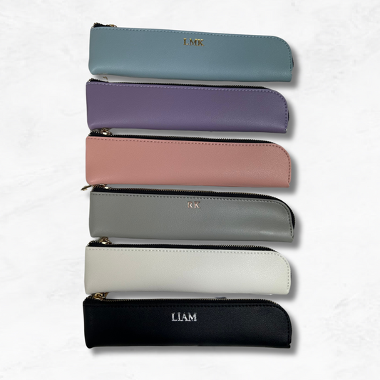 Personalised Vegan Leather Pencil Case