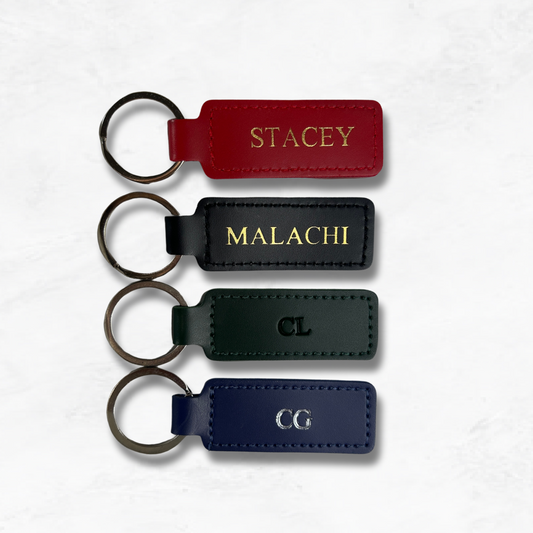 Personalised Vegan Leather Keychain