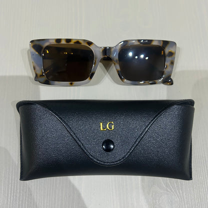 Personalised Vegan Leather Sunglasses Case