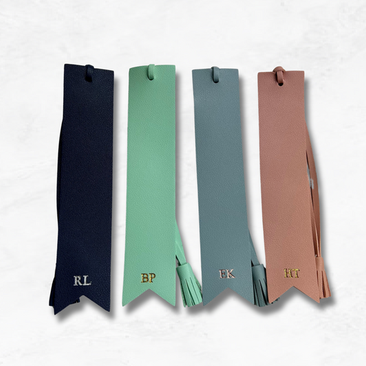Personalised Vegan Leather Tassel Bookmark